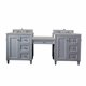 Copper Cove Encore 86" Double Vanity Set, Silver Gray w/ 3 CM Arctic Fall Solid Surface Top