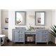 Copper Cove Encore 86" Double Vanity Set, Silver Gray w/ 3 CM Arctic Fall Solid Surface Top