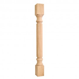 P2 Wood Post with Reed Pattern