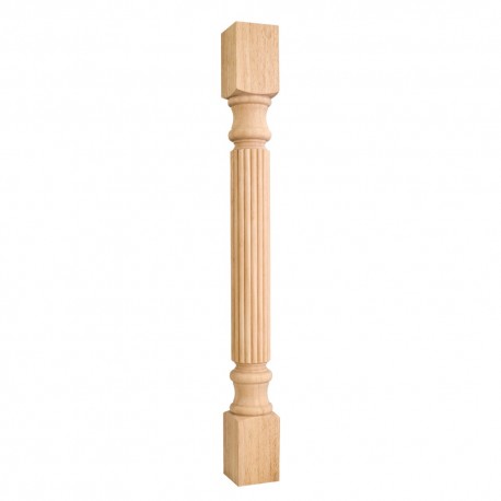 P2 Wood Post with Reed Pattern