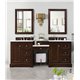 De Soto 82" Double Vanity Set, Burnished Mahogany w/ 3 CM Arctic Fall Solid Surface Top