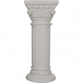 "13 3/4""BW x 14 1/8""TW x 33 1/2""H Acanthus Plant Stand Column"