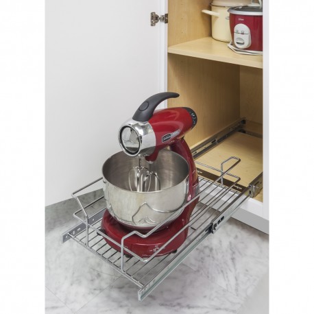 Metal Basket Pullout Organizer for 15" Base Cabinet 