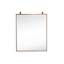 Lakeside 25" Medicine Cabinet Mirror, Mid-Century Walnut and Matte Black