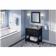 36" Black Adler Vanity, Black Granite Vanity Top, undermount rectangle bowl