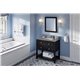 36" Black Adler Vanity, Black Granite Vanity Top, undermount rectangle bowl