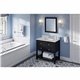 36" Black Adler Vanity, Black Granite Vanity Top, undermount rectangle bowl