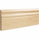 3/4" D x 5" H Hard Maple Scalloped Edge Base Moulding