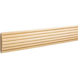 3/4" D x 2-5/8" H Alder Reed Corner Moulding