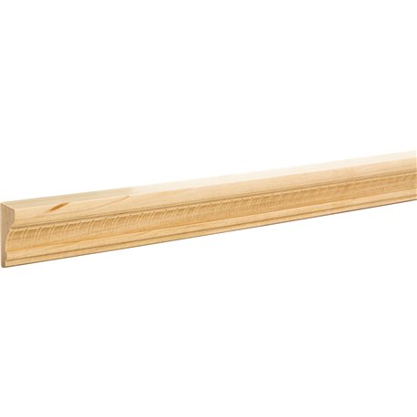 7/8" D x 1-1/2" H Alder Double Dentil Embossed Moulding