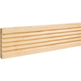 5/8" D x 3-1/2" H Alder Fluted Moulding