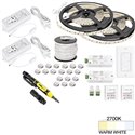 32 Ft.. 225 Lumens/Ft. 12-volt Standard Output Duo Wireless Controller Tape Light Kit, 2 Zone 2 Area, Single-White, Warm White 2