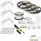 49 Ft., 225 Lumens/Ft. 12-volt Standard Output Quattro Wireless Controller Tape Light Kit, 3 Zone 3 Area, Single-White, Warm Whi