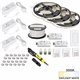 49 Ft., 225 Lumens/Ft. 12-volt Standard Output Quattro Wireless Controller Tape Light Kit, 3 Zone 3 Area, Single-White, Warm Whi