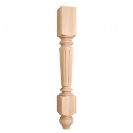 P16 Fluted Turned Wood Post (Island Leg)