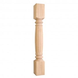 P19 Fluted Turned Wood Post (Island Leg)