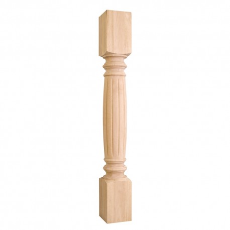 P19 Fluted Turned Wood Post (Island Leg)