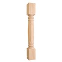 P19 Fluted Turned Wood Post (Island Leg)