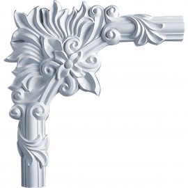 11 3/4W x 11 3/4H x 1P Ashford Leaf Panel Moulding Corner
