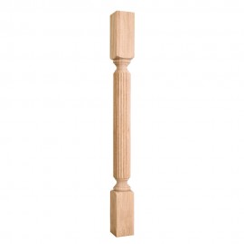 P2-3 Wood Post with Reed Pattern (Island Leg)