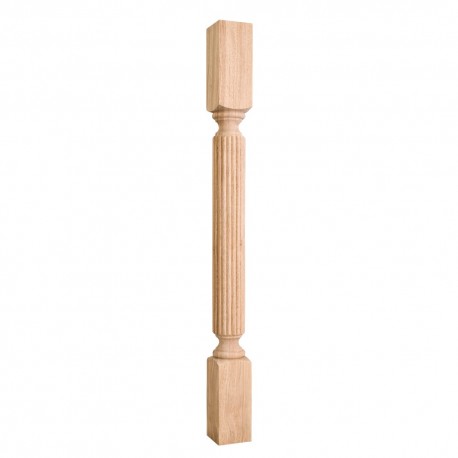 P2-3 Wood Post with Reed Pattern (Island Leg)