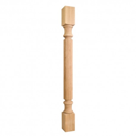 P2-42 Wood Post with Reed Pattern (Island Leg)