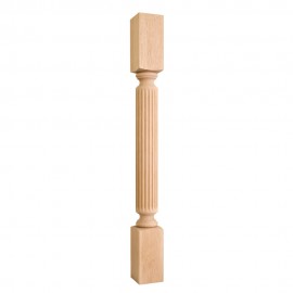 P22 Wood Post with Fluted Pattern (Island Leg)
