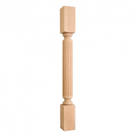 P22 Wood Post with Fluted Pattern (Island Leg)