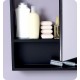 Fresca Small Espresso Bathroom Medicine Cabinet w/ Small Bottom Shelf