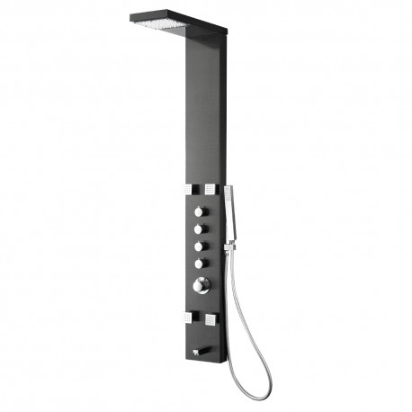 Fresca Verona Stainless Steel (Brushed Gray) Thermostatic Shower Massage Panel