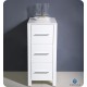 Fresca Torino 12" White Bathroom Linen Side Cabinet