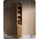 Fresca Torino Light Oak Tall Bathroom Linen Side Cabinet