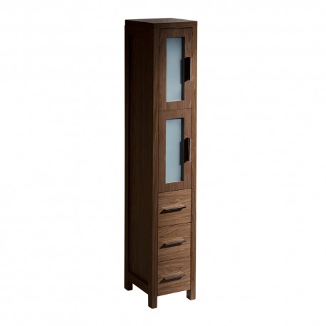 Fresca Torino Walnut Tall Bathroom Linen Side Cabinet