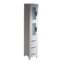 Fresca Torino White Tall Bathroom Linen Side Cabinet