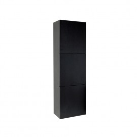 Fresca Black Bathroom Linen Side Cabinet w/ 3 Large Storage Areas