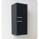Fresca Black Bathroom Linen Side Cabinet w/ 2 Storage Areas