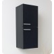 Fresca Black Bathroom Linen Side Cabinet w/ 2 Storage Areas