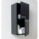 Fresca Black Bathroom Linen Side Cabinet w/ 2 Storage Areas