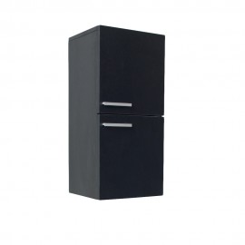 Fresca Black Bathroom Linen Side Cabinet w/ 2 Storage Areas