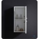 Fresca White Bathroom Linen Side Cabinet w/ 2 Storage Areas