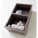 Fresca Gray Oak Bathroom Linen Side Cabinet w/ 2 Open Storage Areas