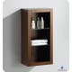 Fresca Wenge Brown Bathroom Linen Side Cabinet w/ 2 Glass Shelves