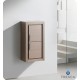 Fresca Gray Oak Bathroom Linen Side Cabinet w/ 2 Doors