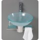 Fresca Cristallino Modern Glass Bathroom Vanity w/ Frosted Vessel Sink