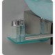 Fresca Cristallino Modern Glass Bathroom Vanity w/ Frosted Vessel Sink