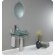 Fresca Attrazione Modern Glass Bathroom Vanity w/ Frosted Edge Mirror