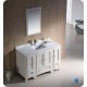 Fresca Oxford 48" Antique White Traditional Bathroom Vanity w/ 2 Side Cabinets