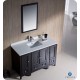 Fresca Oxford 48" Espresso Traditional Bathroom Vanity w/ 2 Side Cabinets