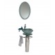 Fresca Ovale Modern Glass Bathroom Vanity w/ Frosted Edge Mirror