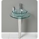 Fresca Netto Modern Glass Bathroom Vanity w/ Wavy Edge Vessel Sink